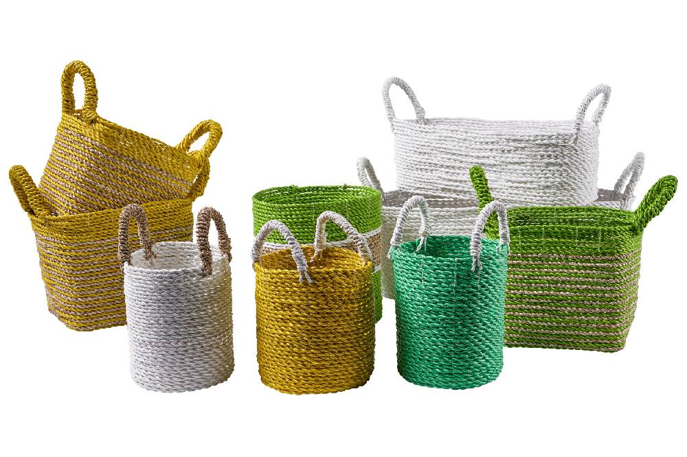 Novità Home Cestino in Seagrass Bianco Sottocosto
