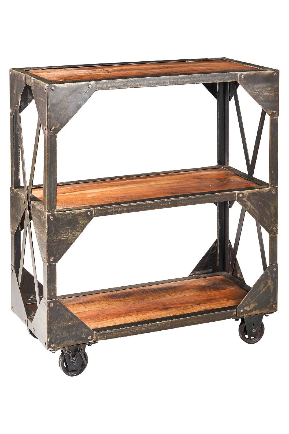 Novità Home Bristol - etagere in legno di recupero e metallo con ruote Qualità