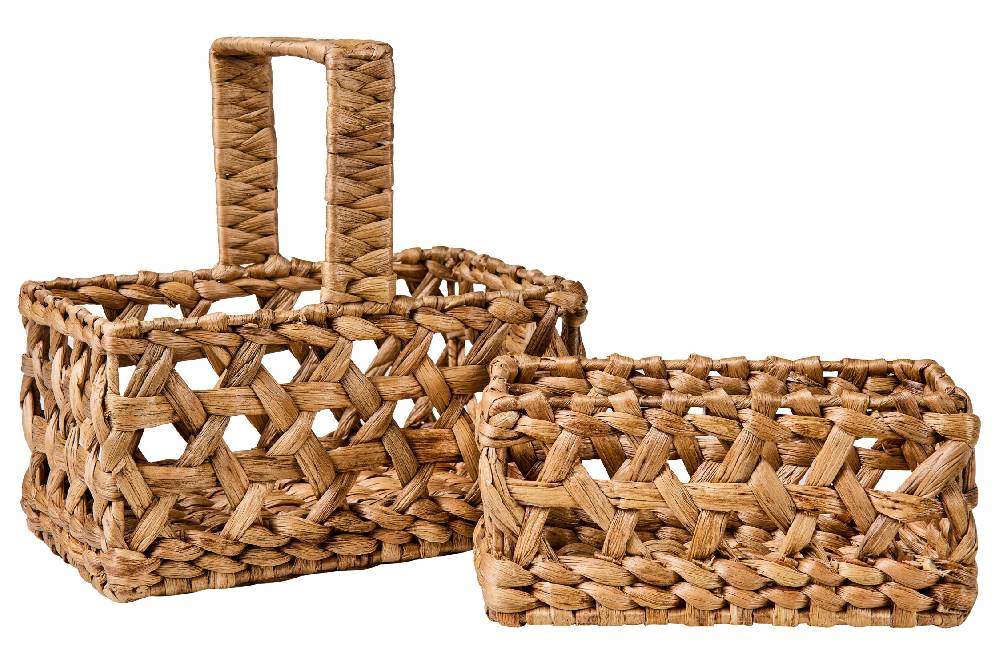 Novità Home Weaves - Cestine Porta Pane Set 1/2 Intreccio Forato Acquista Ora