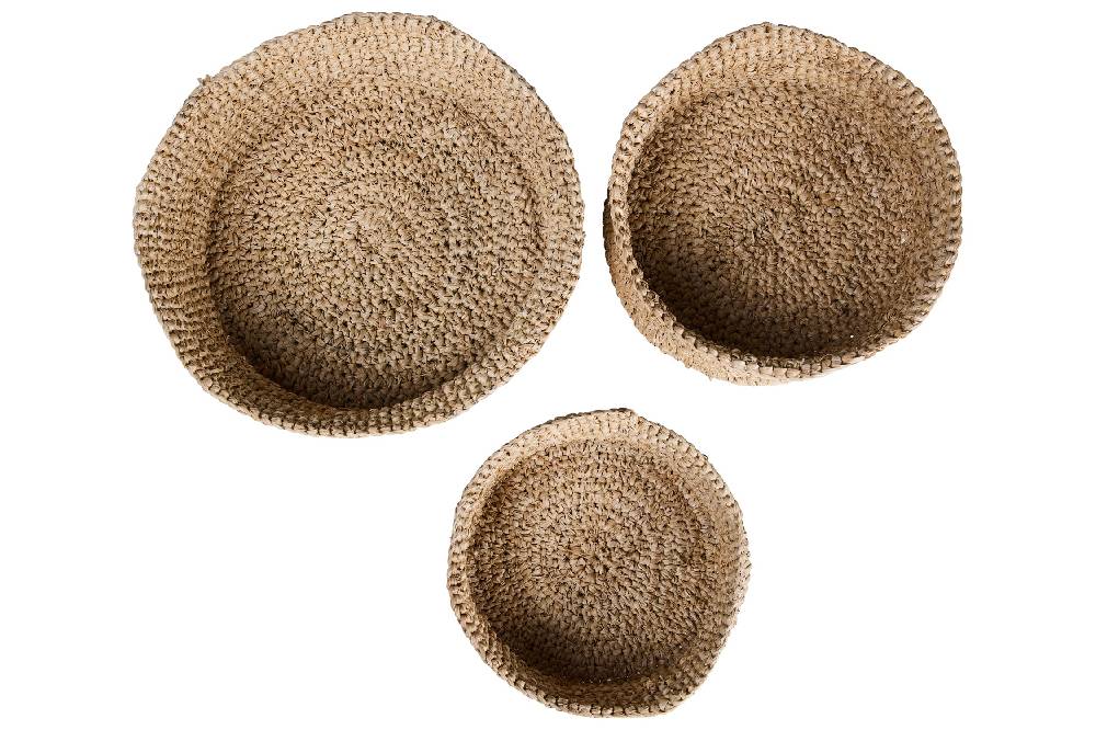 Novità Home Weaves - Ceste Set 1/3 Intreccio Uncinet Promozione Limitata