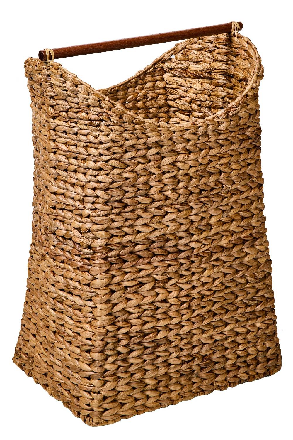 Novità Home Weaves - Cesta Laundry Con Manico In Legno Intreccio A Treccia Affare Del Giorno