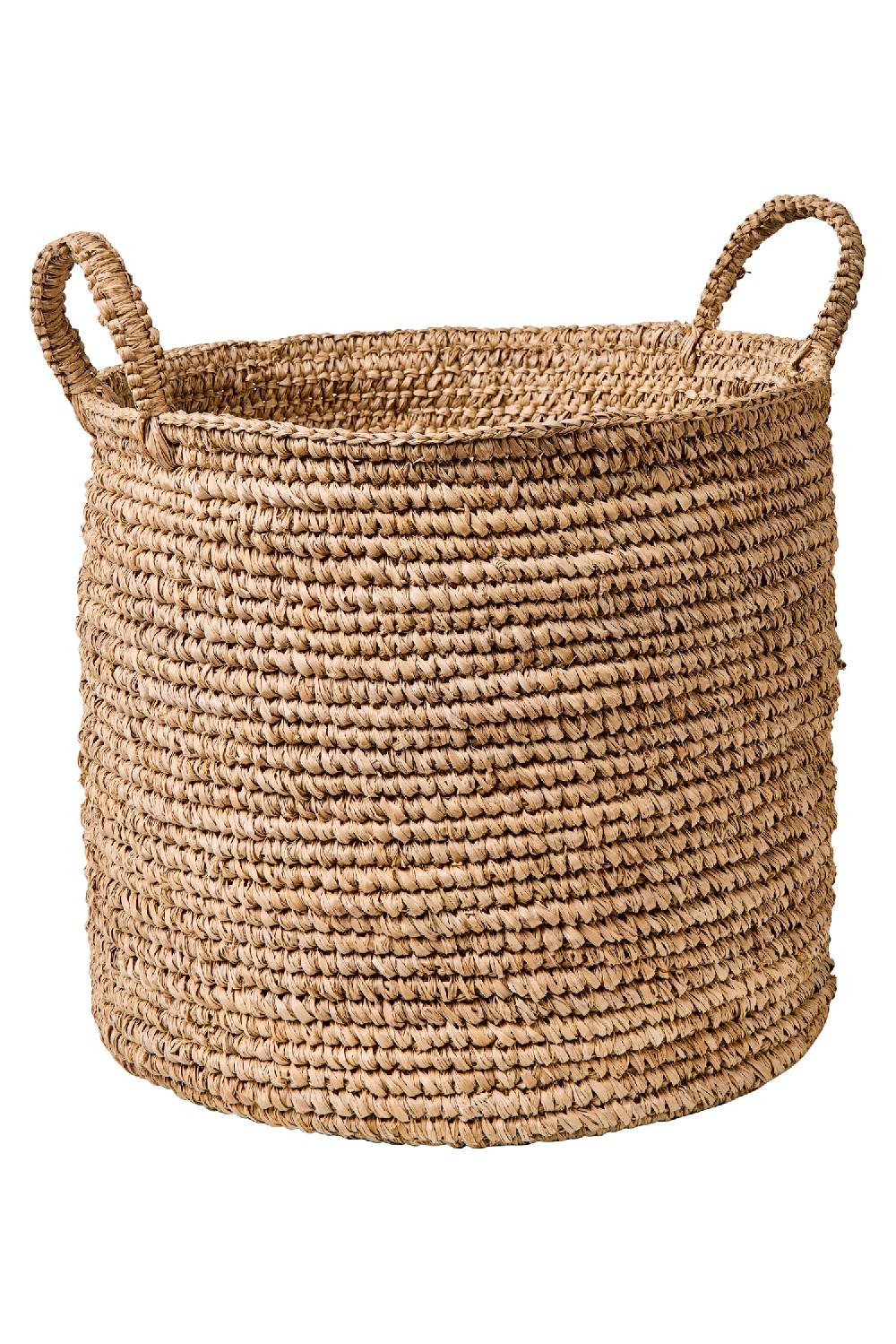 Novità Home Weaves - Cesta Con Manici Intreccio Uncinetto Prezzo Ridotto