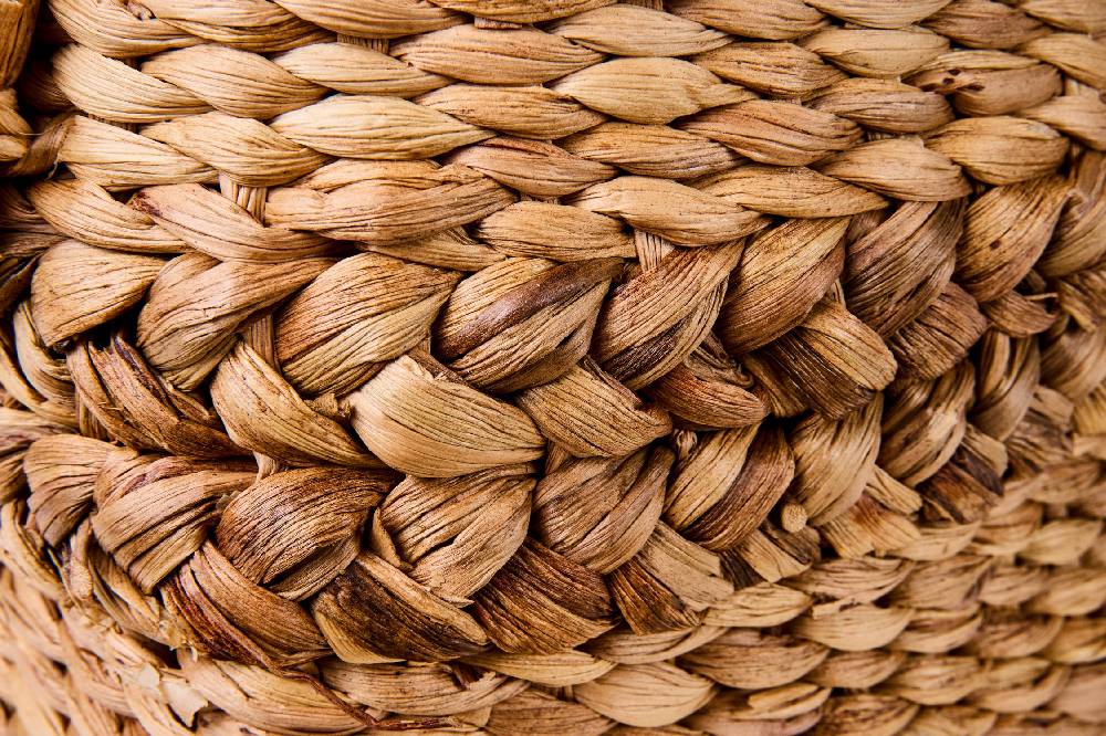 Novità Home Weaves - Cesta Con Manici Base Quadrata Bordo Treccia Sottocosto