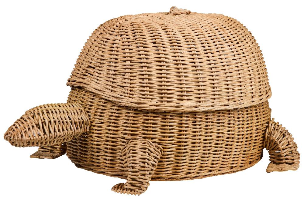Novità Home Tressage - Tartaruga Contenitore Midollino Naturale Saldi Di Fabbrica