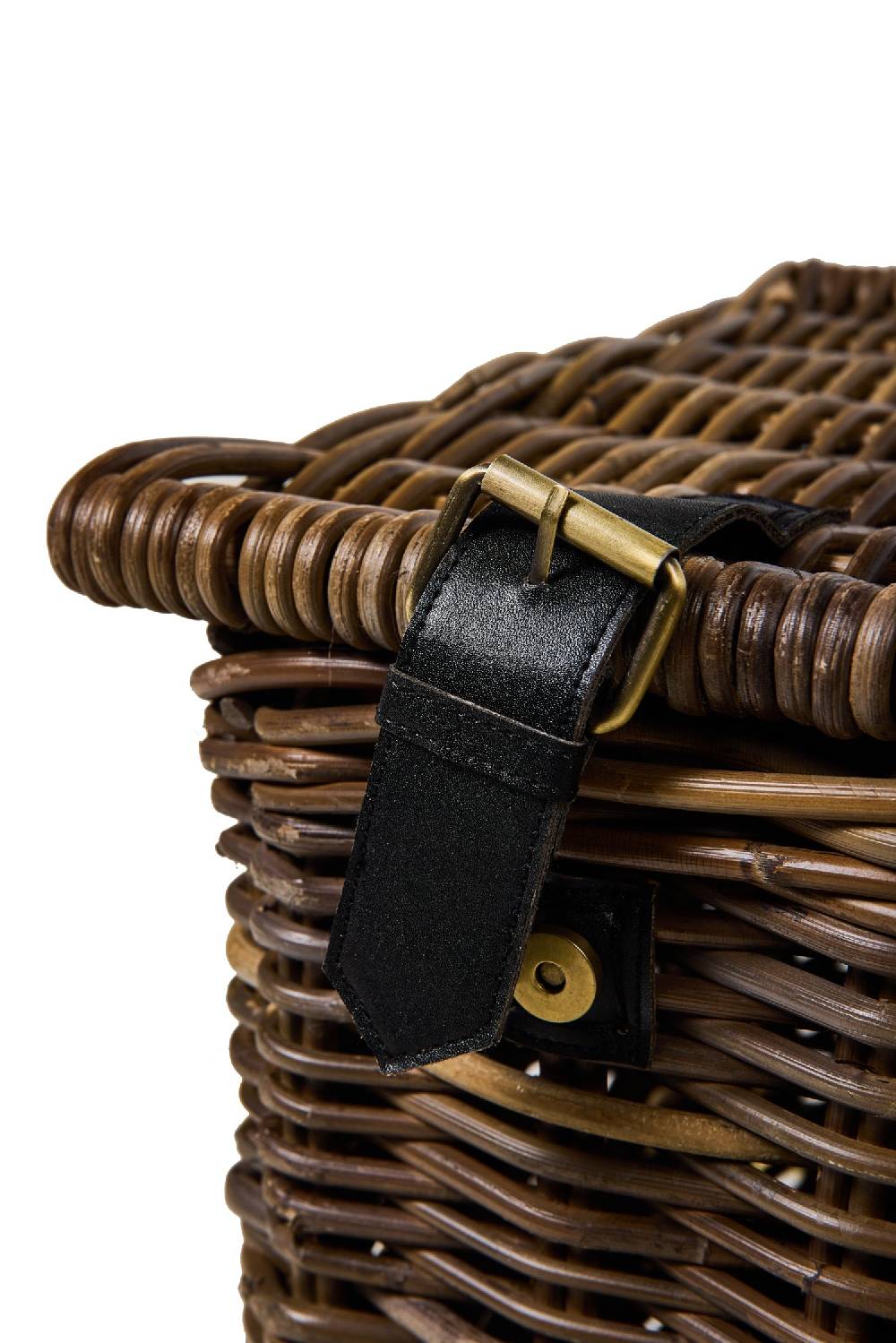 Novità Home Panier - Cesta Bauletto Con Lacci In Pelle Italy