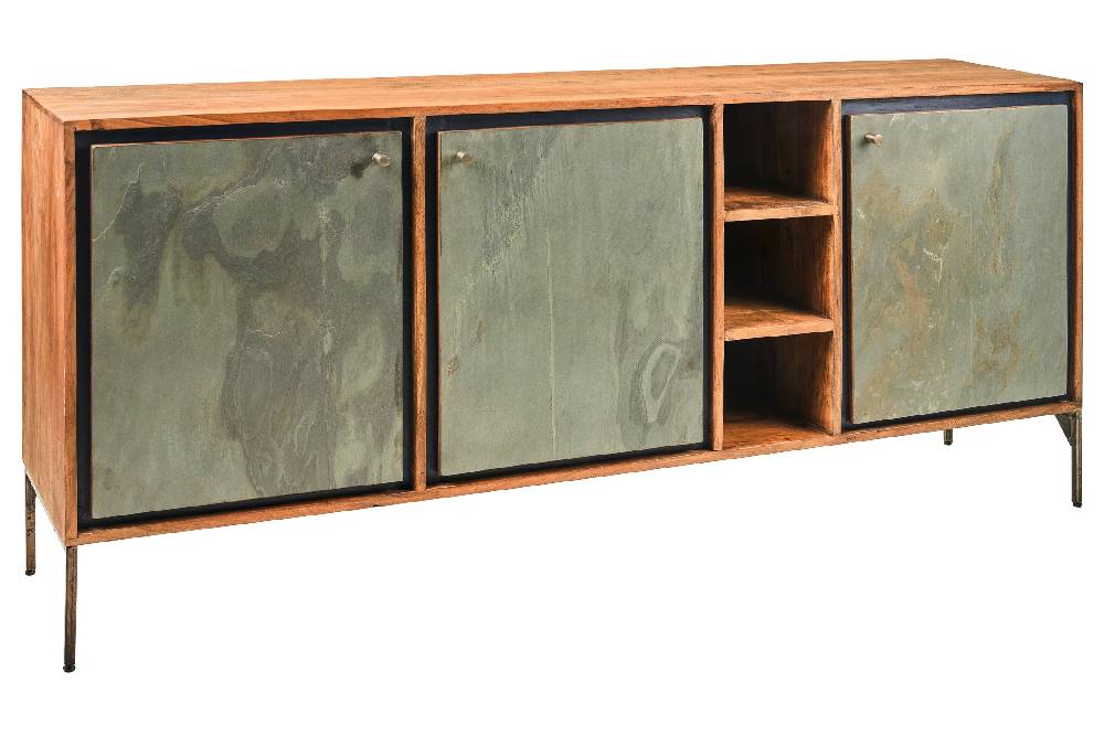 Novità Home Ardesia - credenza 3 sportelli 3 ripiani In Linea
