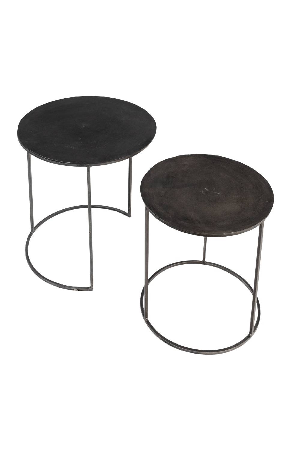 Novità Home Tavolino basso tondo in ferro - set 1/2 Consegna Veloce