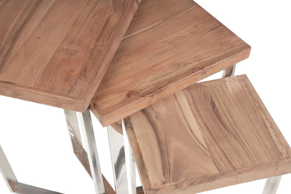 Novità Home Tavolino basso in legno e metallo - set 1/3 Shopping Online