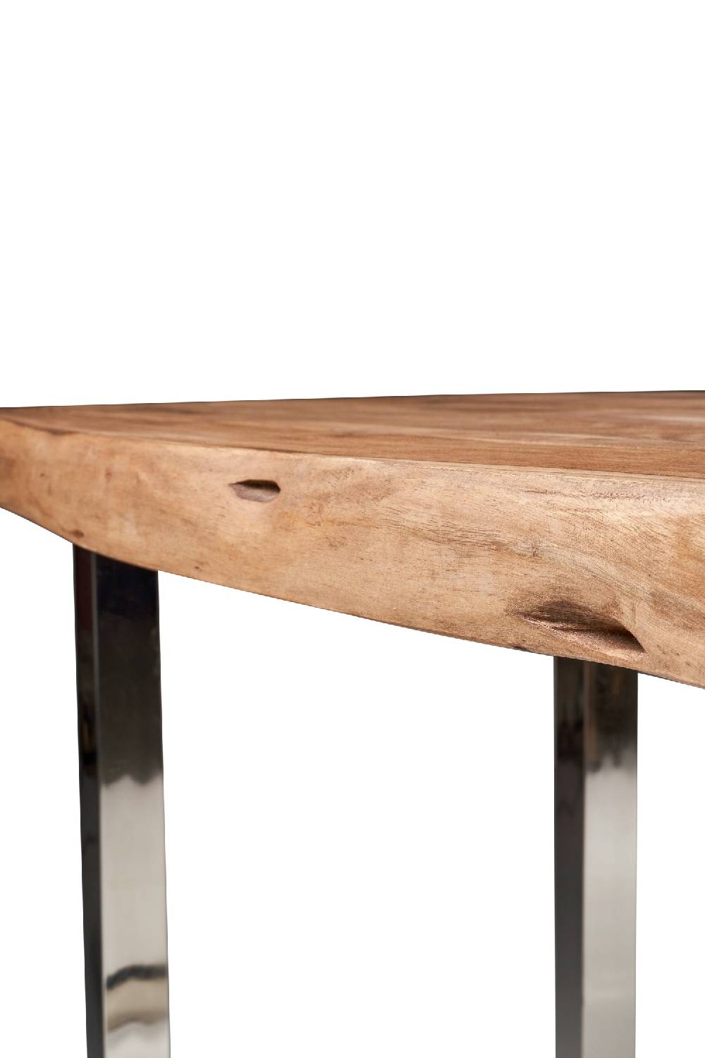 Novità Home Melburne - tavolo acacia con gambe color acciaio Saldi Di Fabbrica