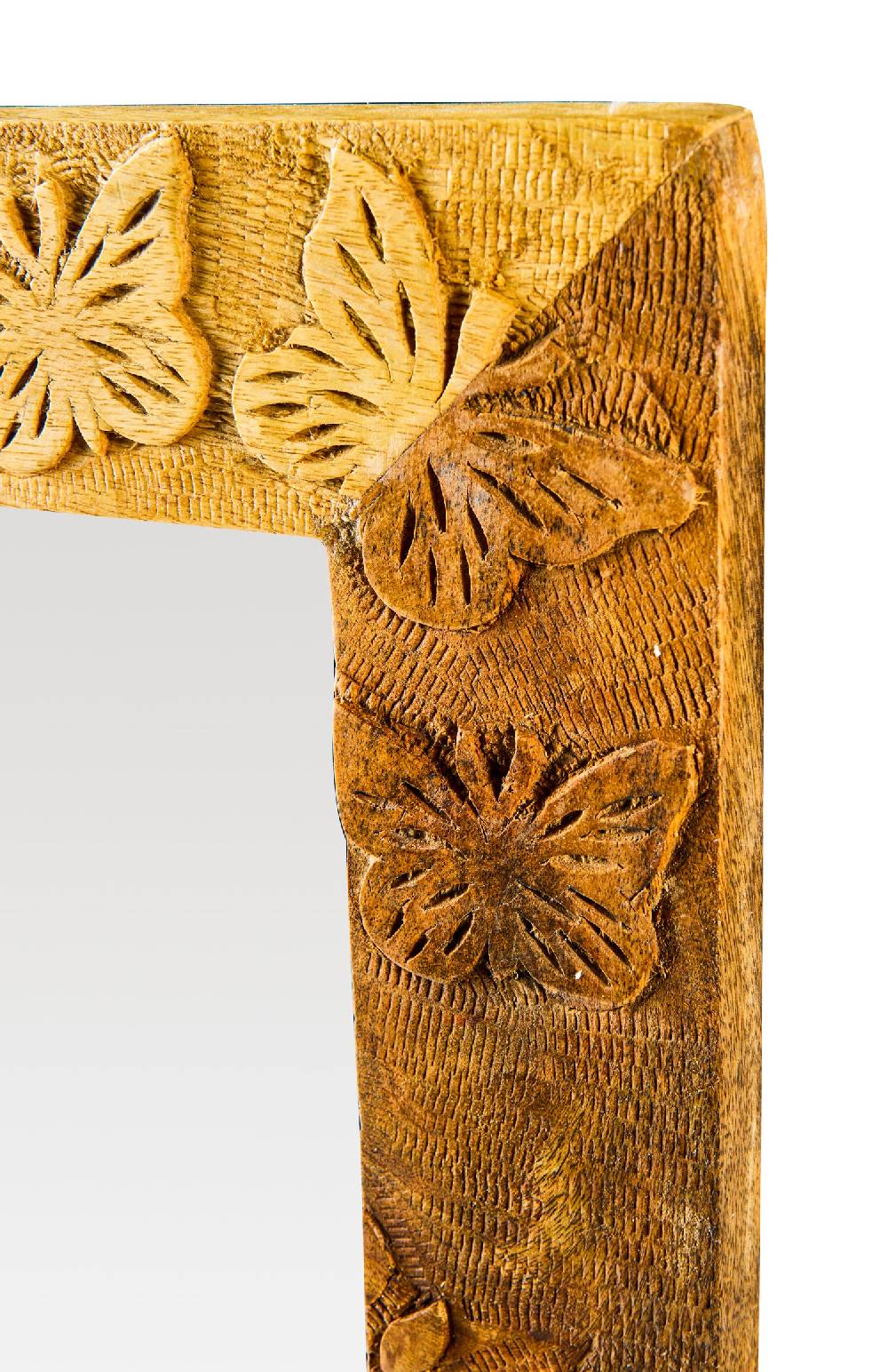 Novità Home Wood - Specchio Con Intarsi E Farfalle Soddisfazione Garantita