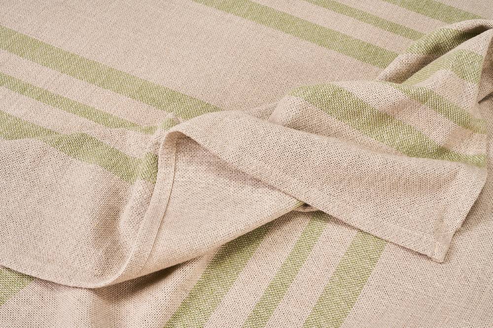 Novità Home Favignana - Tovaglia Trama Telaio Naturale Riga Verde 140X240 Convenienza
