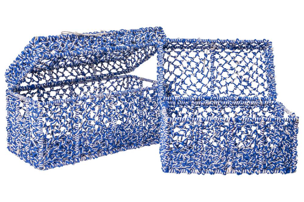 Novità Home Set 2 Bauli Blu e Bianchi Novità