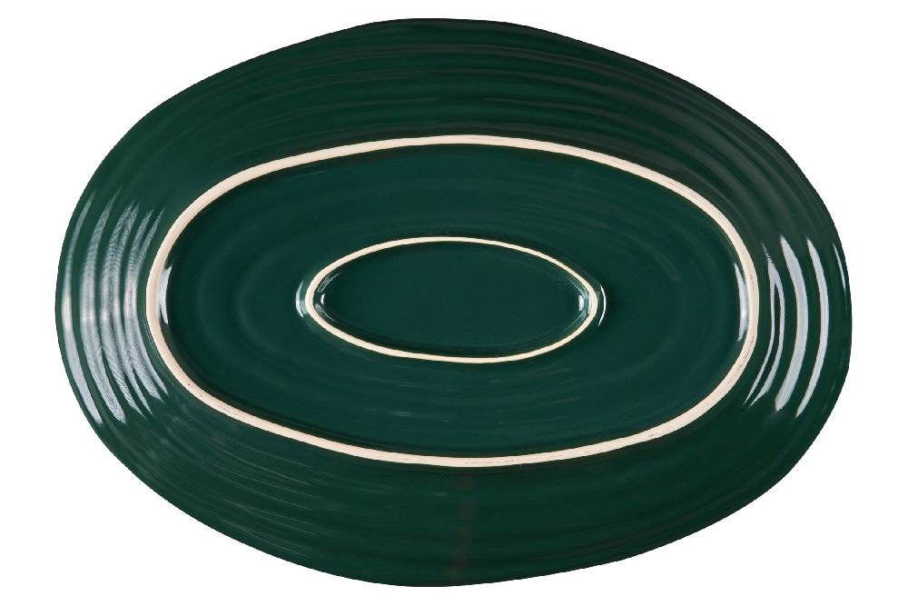 Novità Home Mediterraneo - Vassoio Grande Ovale Verde Sconto