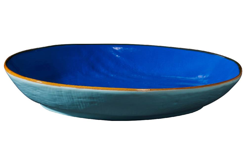 Novità Home Mediterraneo - Vassoio Ovale Bordo Alto - Colori Assortiti Italy