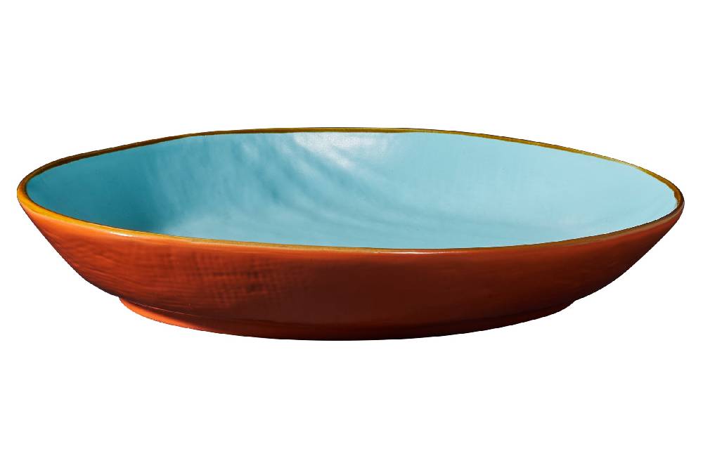 Novità Home Mediterraneo - Vassoio Ovale Bordo Alto - Colori Assortiti Italy