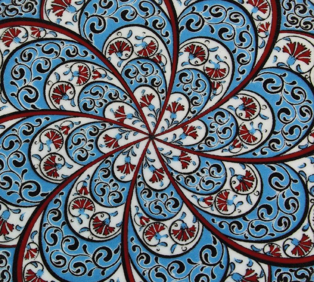 Novità Home Sottopentola rotondo decoro a mano in ceramica Consegna Veloce