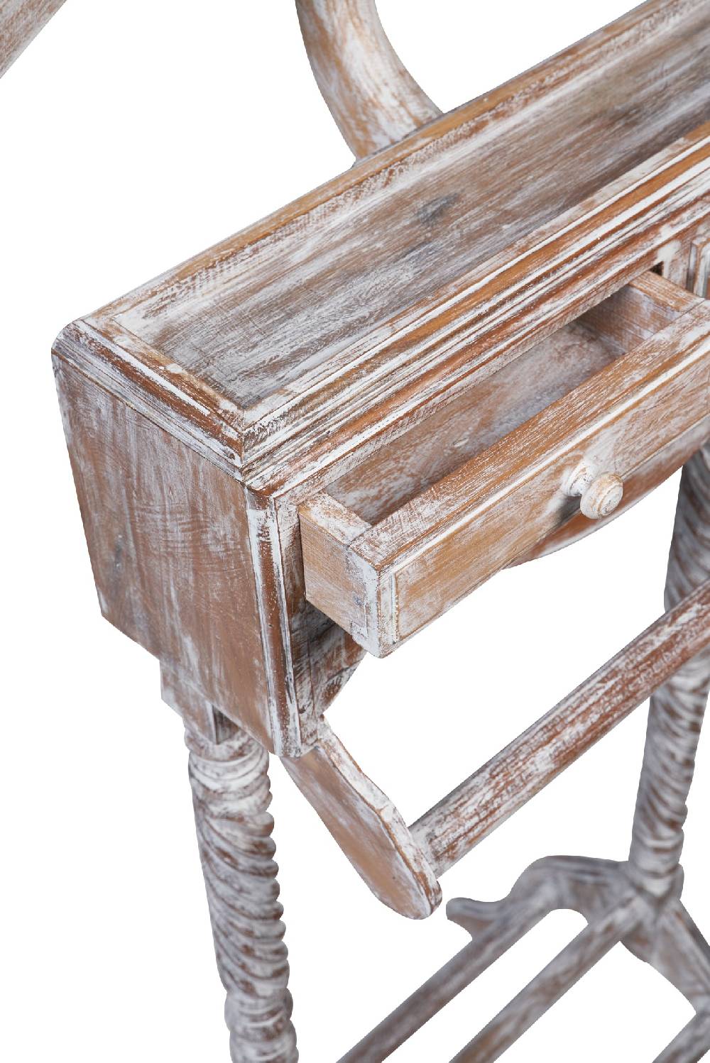 Novità Home Servetto porta abiti 2 casettini in legno white wash In Linea