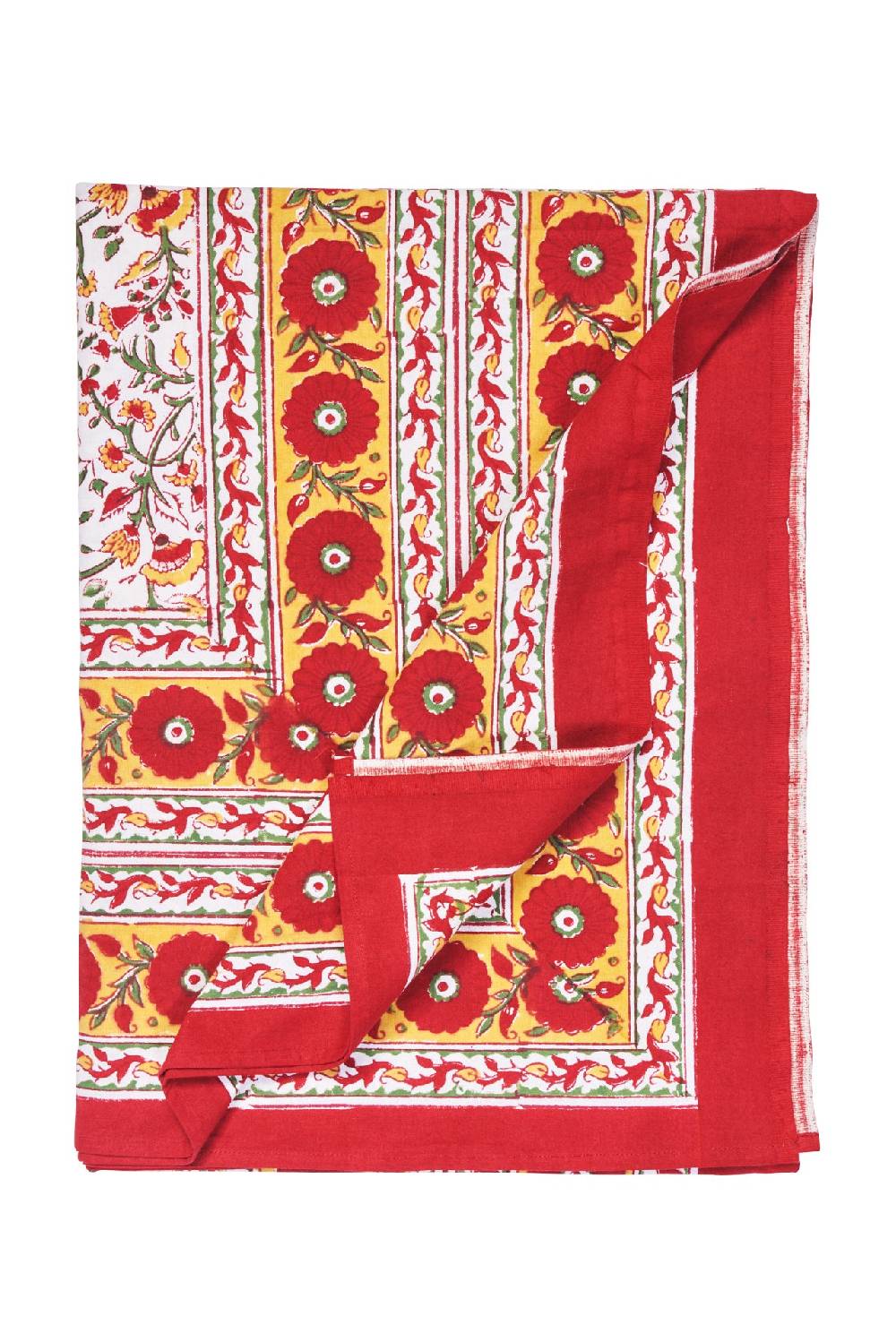 Novità Home Modica - mezzero singolo decor rosso in cotone - 180x270 Outlet