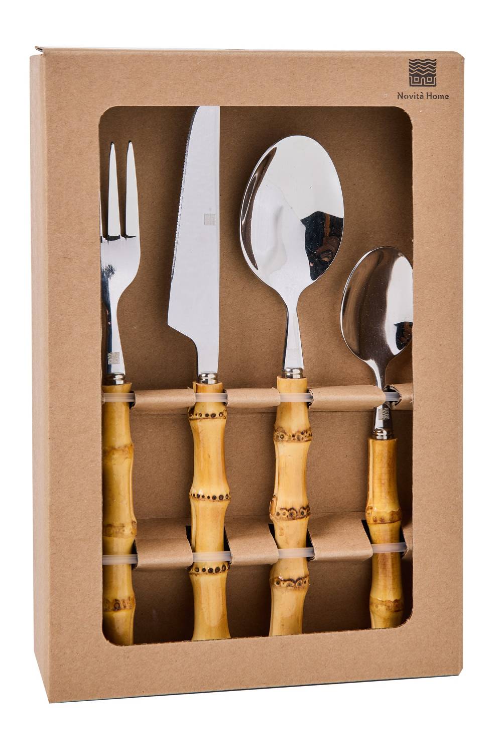Novità Home Chatelet - Posate Set 1/16 Manico In Radice Di Bambu Vendita Calda