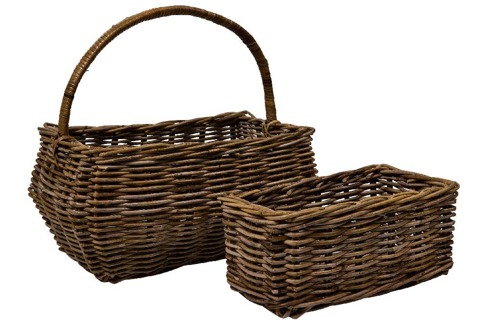 Novità Home Rush Weaves - Sporta Con Manico +1 Cesta Rett. Set 1/2 Italia