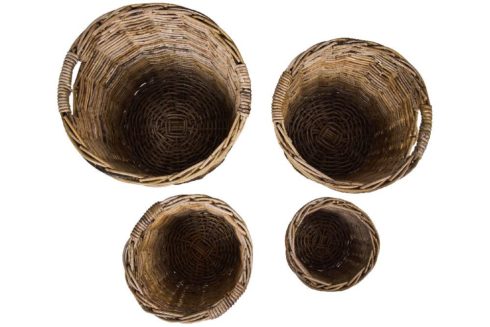 Novità Home Rush Weaves - Ceste Tonde Set 1/4 In Linea