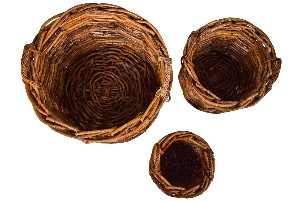 Novità Home Rush Weaves - Ceste Con Manici Asalam Rattan Set 1/3 Promozione