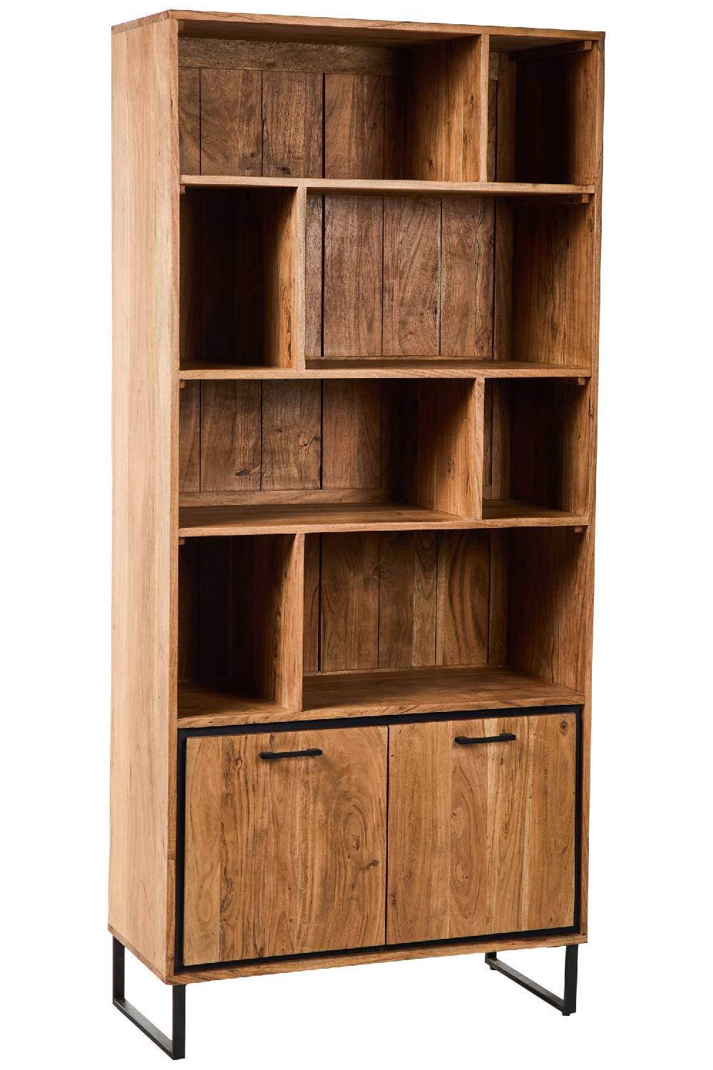 Novità Home Farley - Mobile Libreria 8 Scomparti 2 Sportelli Fornitura limitata