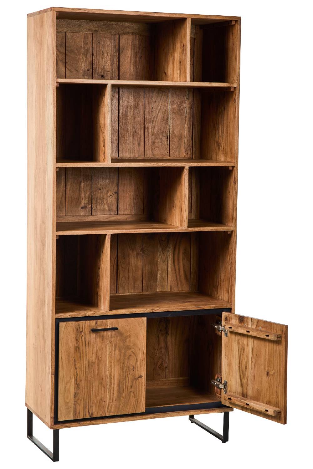 Novità Home Farley - Mobile Libreria 8 Scomparti 2 Sportelli Fornitura limitata
