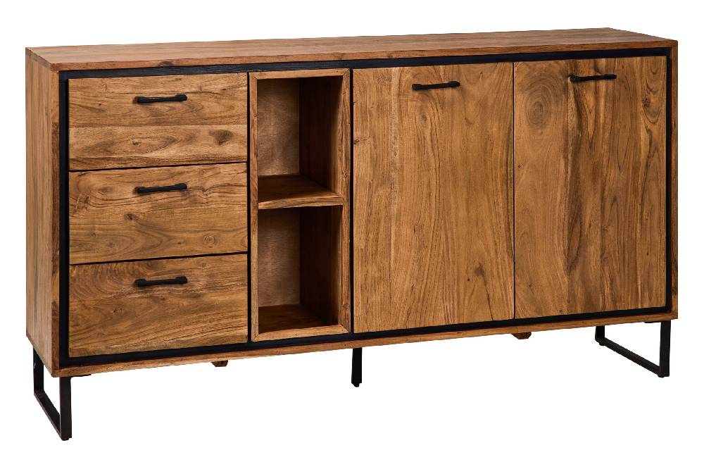Novità Home Farley - Credenza 2 Sportelli 3 Cassetti 2 Ripiani A Vista Convenienza