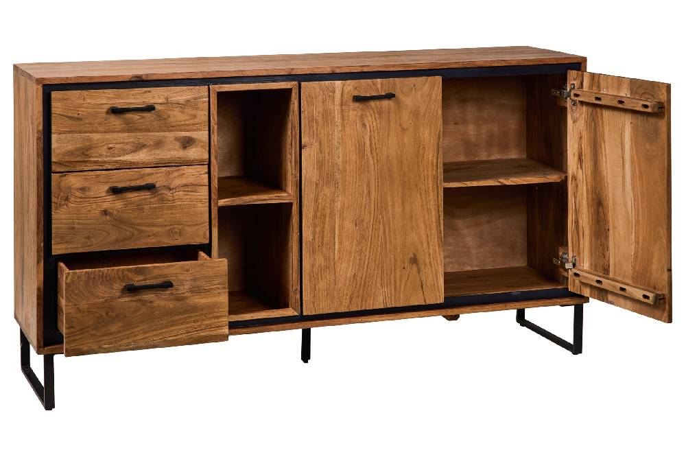 Novità Home Farley - Credenza 2 Sportelli 3 Cassetti 2 Ripiani A Vista Convenienza