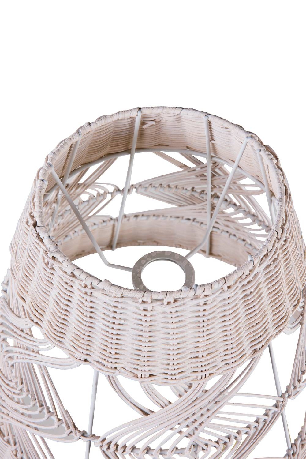 Novità Home Lumiere - Cappello Lampadario Cilindro Medio Midollino Bianco Online