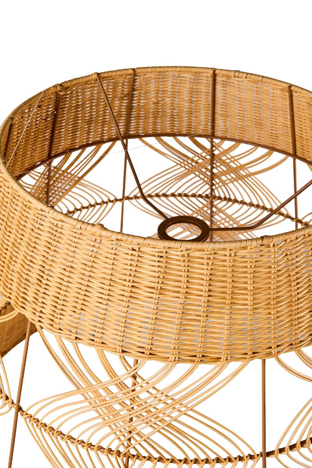 Novità Home Lumiere - Cappello Lampadario Cilindro Big Midollino Naturale Offerta Giorno del Papà