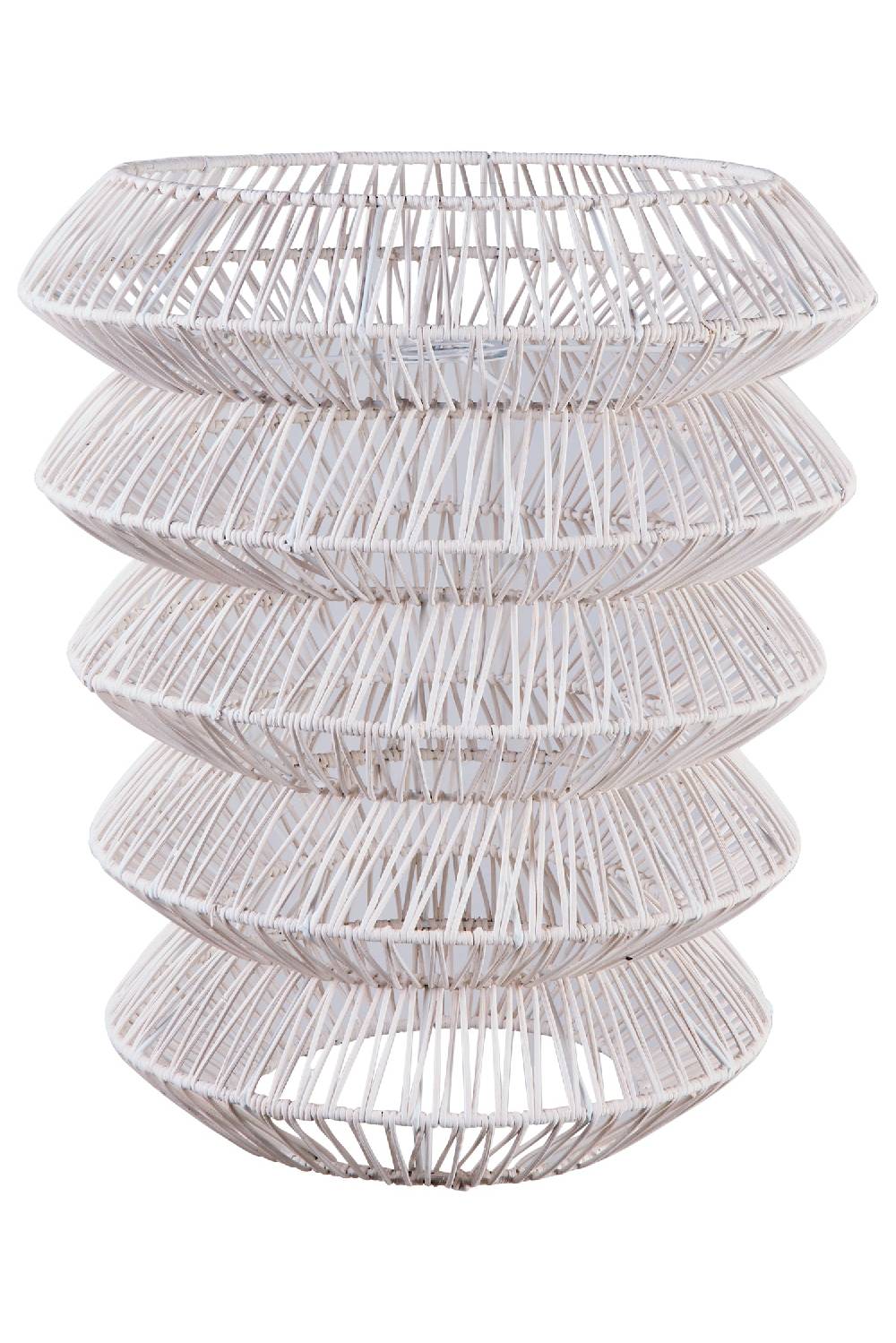 Novità Home Lumiere - Cappello Lampadario Design Midollino Bianco Offerte esclusive