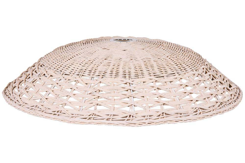 Novità Home Lumiere - Cappello Lampad.Piatto Midollino Bianco Grandi sconti