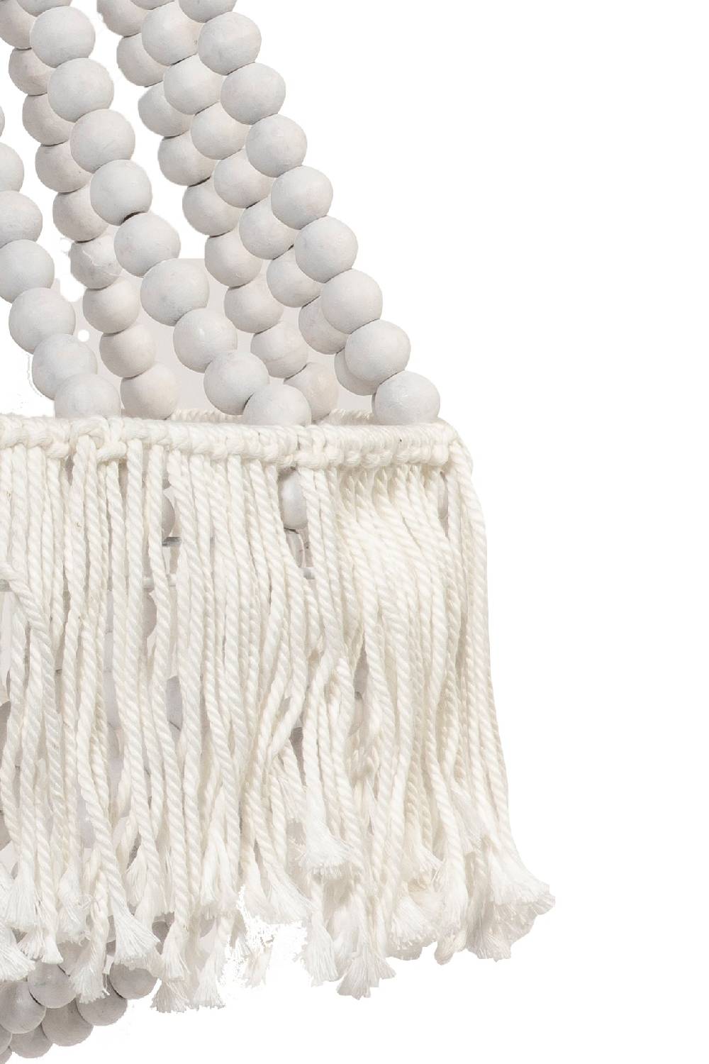 Novità Home Bubbles - Lampadario Sfere Legno Con Frange Bianco Ultimi due giorni