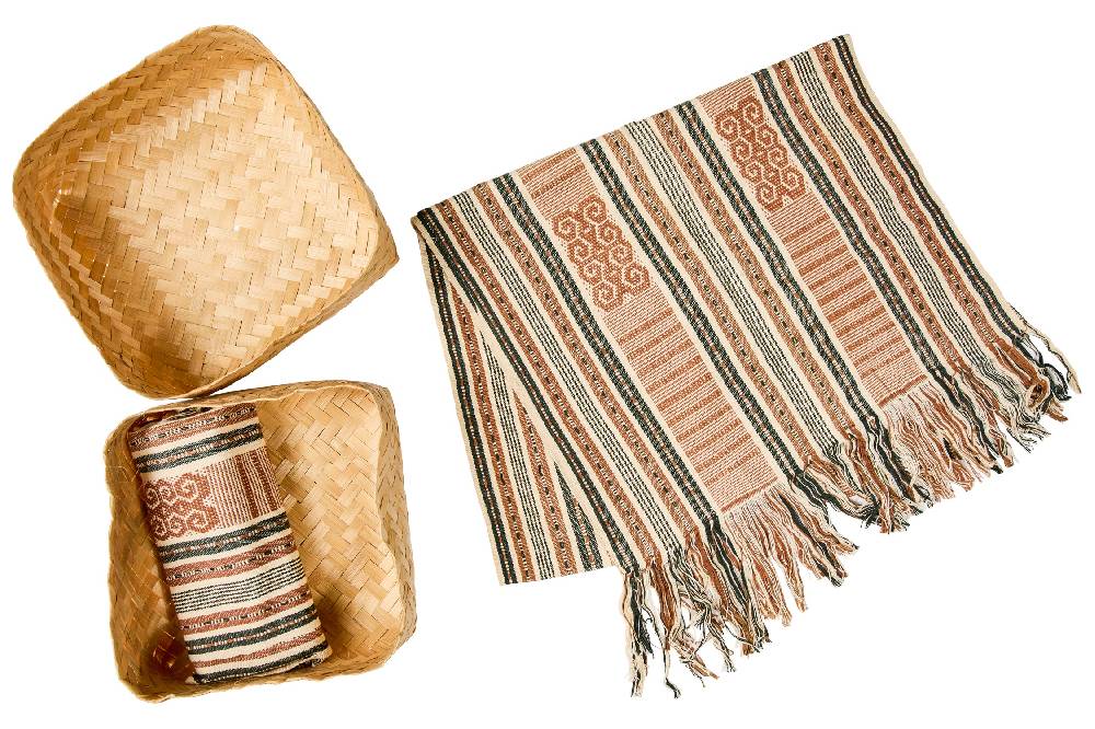 Novità Home Artistic Fabrics - Runner Set 1/2 In Cesta Bambu Intrecciata Promozione temporanea