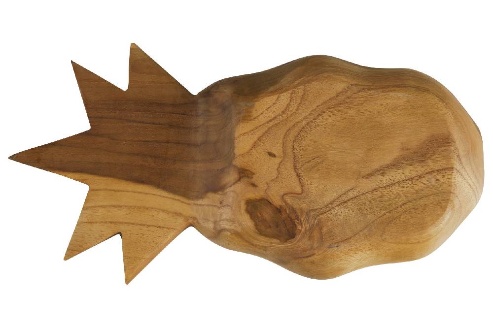 Novità Home Bartender - Ciotola Legno Sagoma Frutto Ananas Con Abalone Black Friday Prezzi