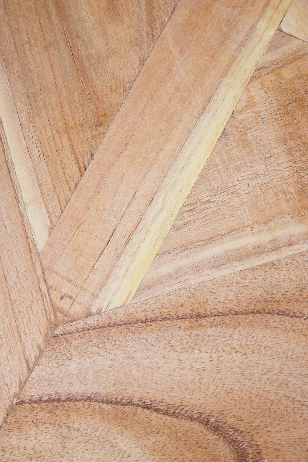 Novità Home Georgette - Tavolino Quadrato Piano Naturale Gambe White Vintage Prezzo Ridotto