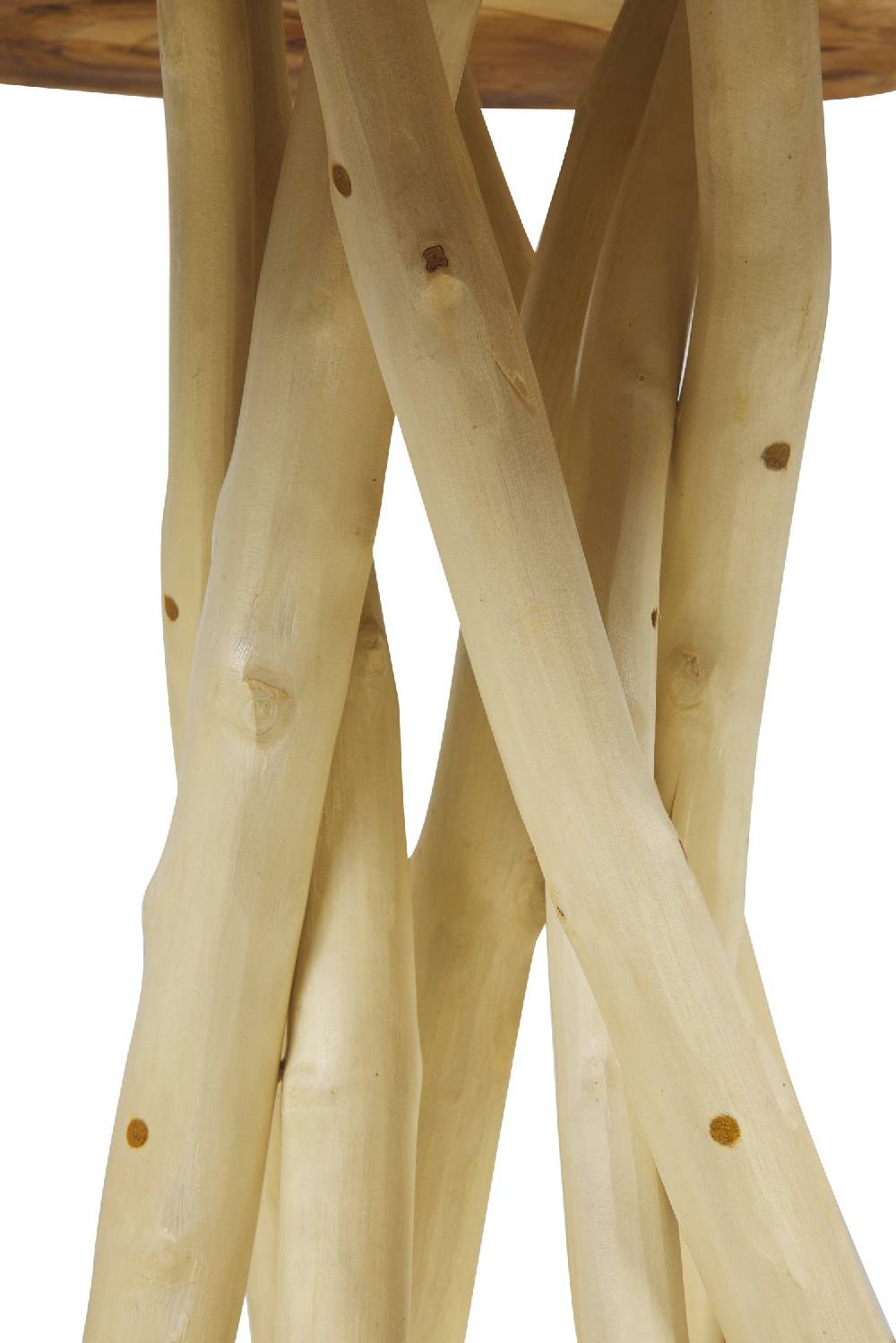 Novità Home Craftsman - Tavolino Tondo Legni Assemblati Con Gambe Teak Presa