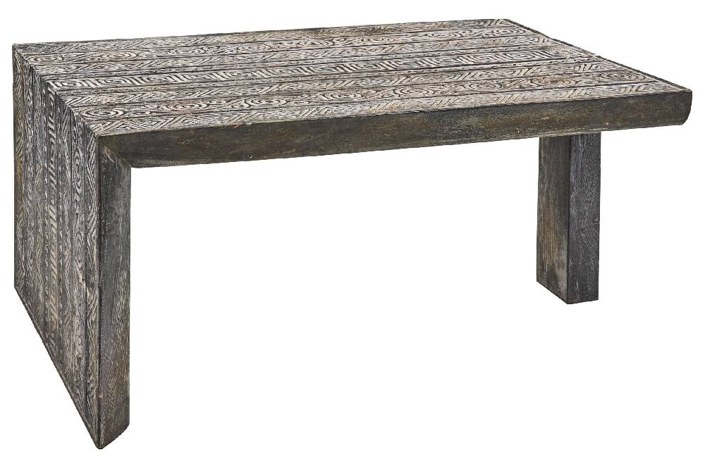 Novità Home Craftsman - Tavolino Basso Carving Geometric Gambe Diseuguali Saldi