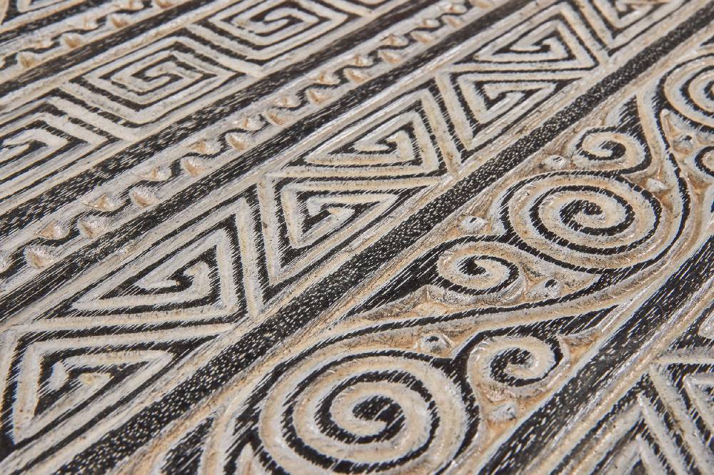 Novità Home Craftsman - Tavolino Basso Carving Geometric Gambe Diseuguali Saldi