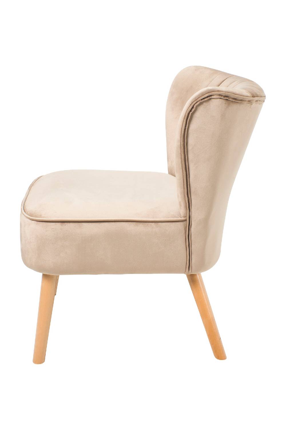 Novità Home Delfina - poltroncina velluto colore beige Grande vendita