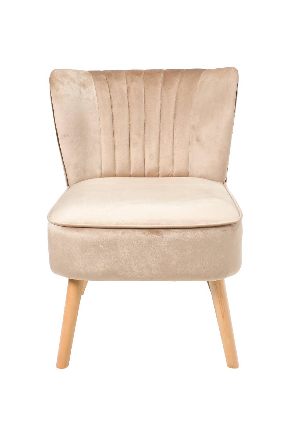 Novità Home Delfina - poltroncina velluto colore beige Grande vendita