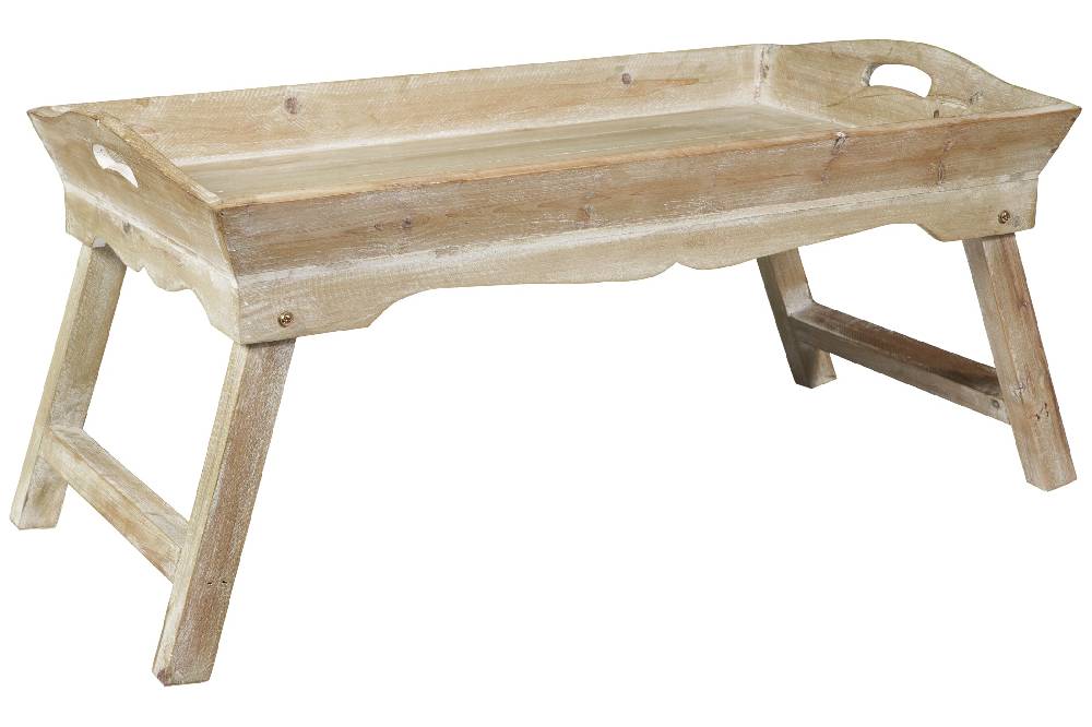 Novità Home Daily use - vassoio letto rettangolare gambe pieghevoli naturale Offerta Giorno del Papà