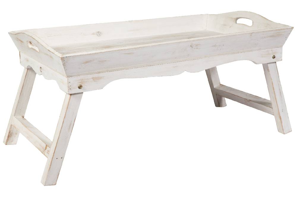 Novità Home Daily use - vassoio letto rettangolare gambe pieghevoli bainco Offerta San Valentino