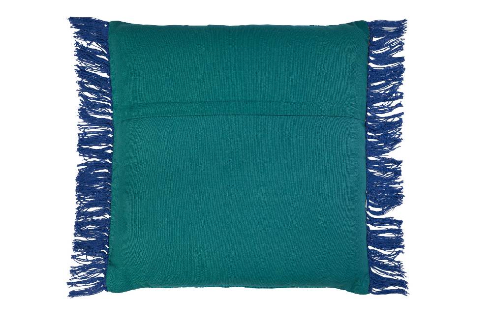 Novità Home Cuscino frange in cotone azzurro - 45x45 Vendita calda