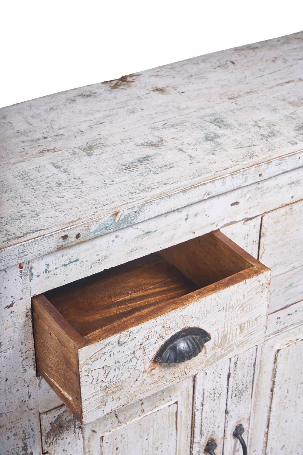 Novità Home Credenza piccola 2 sportelli in legno sbiancato Super Saving Price