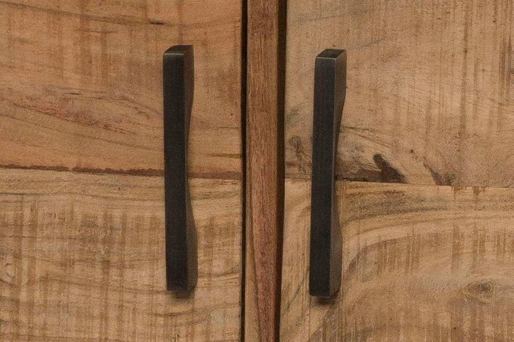 Novità Home Credenza alta 2 cassetti e sportelli in legno e metallo Ultimi tre giorni