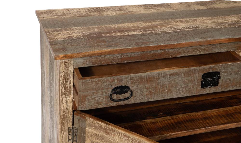 Novità Home Credenza 2 cassetti e 2 sportelli in legno con ruote Latest stili