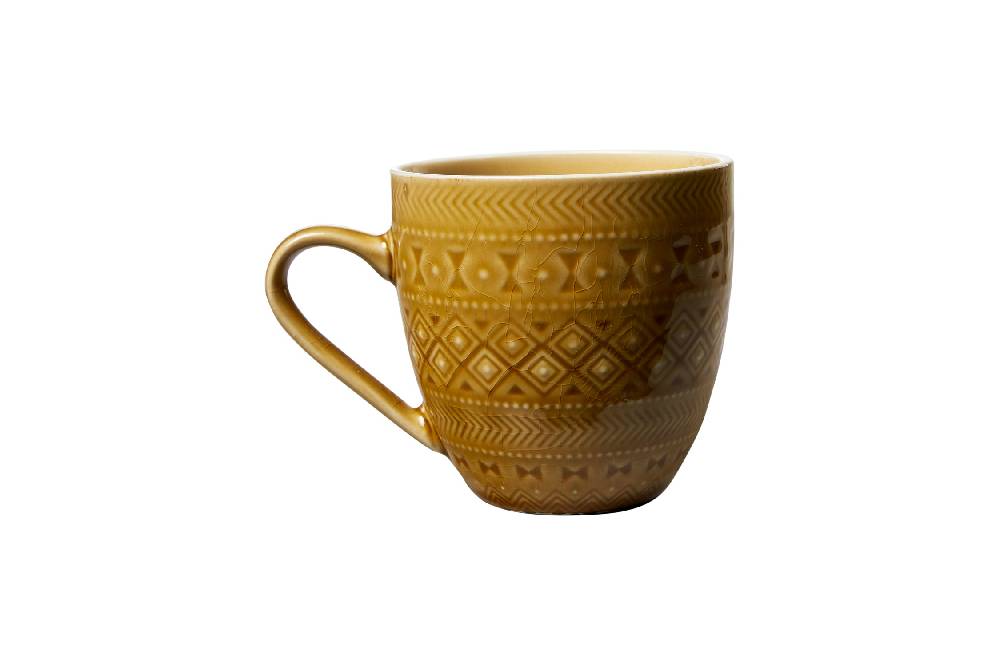Novità Home Imperfect - egipt tazza color ocra con rilievi Solo un giorno rimasto